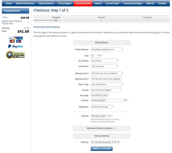 How to Use the Paypal Guest Checkout Brainfood Audiobooks UK