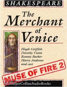 The Merchant of Venice written by William Shakespeare performed by Hugh Griffith, Dorothy Tutin, Ronnie Barker and Harry Andrews on Cassette (Unabridged)