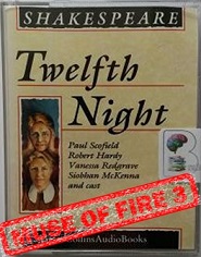 Twelfth Night written by William Shakespeare performed by Paul Scofield, Robert Hardy, Vanessa Redgrave and Siobhan McKenna on Cassette (Abridged)